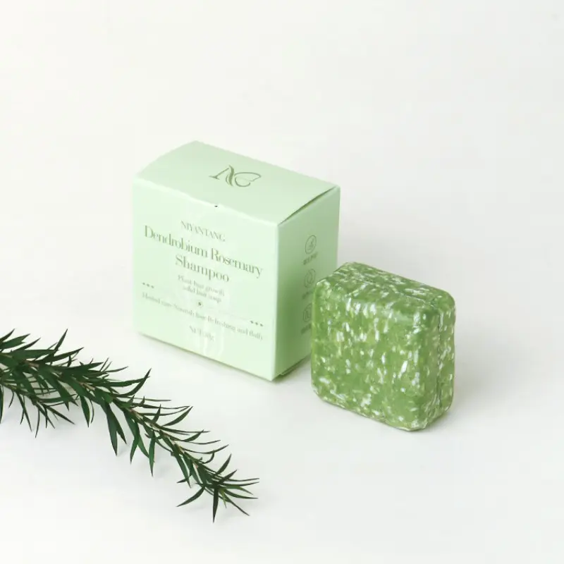 Herbal Shampoo Soap Bar With Platycladus Orientalis Extract Travel Size Solid Shampoo For Hair Cleansing Scalp Care Portable Use For Hotel And Gym