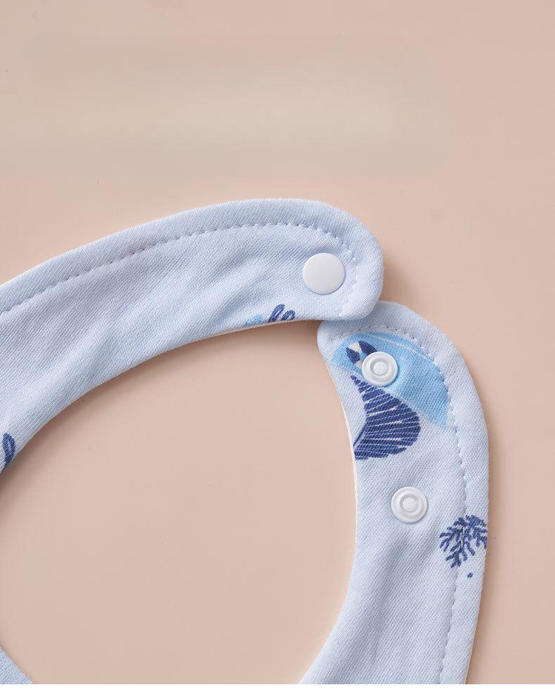 Baby U-shaped pure cotton bib, newborn waterproof spit-up towel, all-cotton ultra-soft adjustable bib