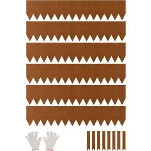 VEVOR Steel Landscape Edging, 6 Packs 40x 8 in Weather - Resistant Pre - Rust Metal Landscape Edging, Bendable Garden Edging Border, Shark Spike, Lawn Edging for Flower Bed Yard Pathway Divider