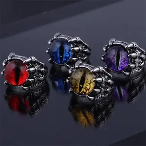 Lucky Turkish Blue Evil Eye Rings For Women Men Fashion Punk Devil Eye Adjustable Open Ring 2022 Trend Party Jewelry Accessories