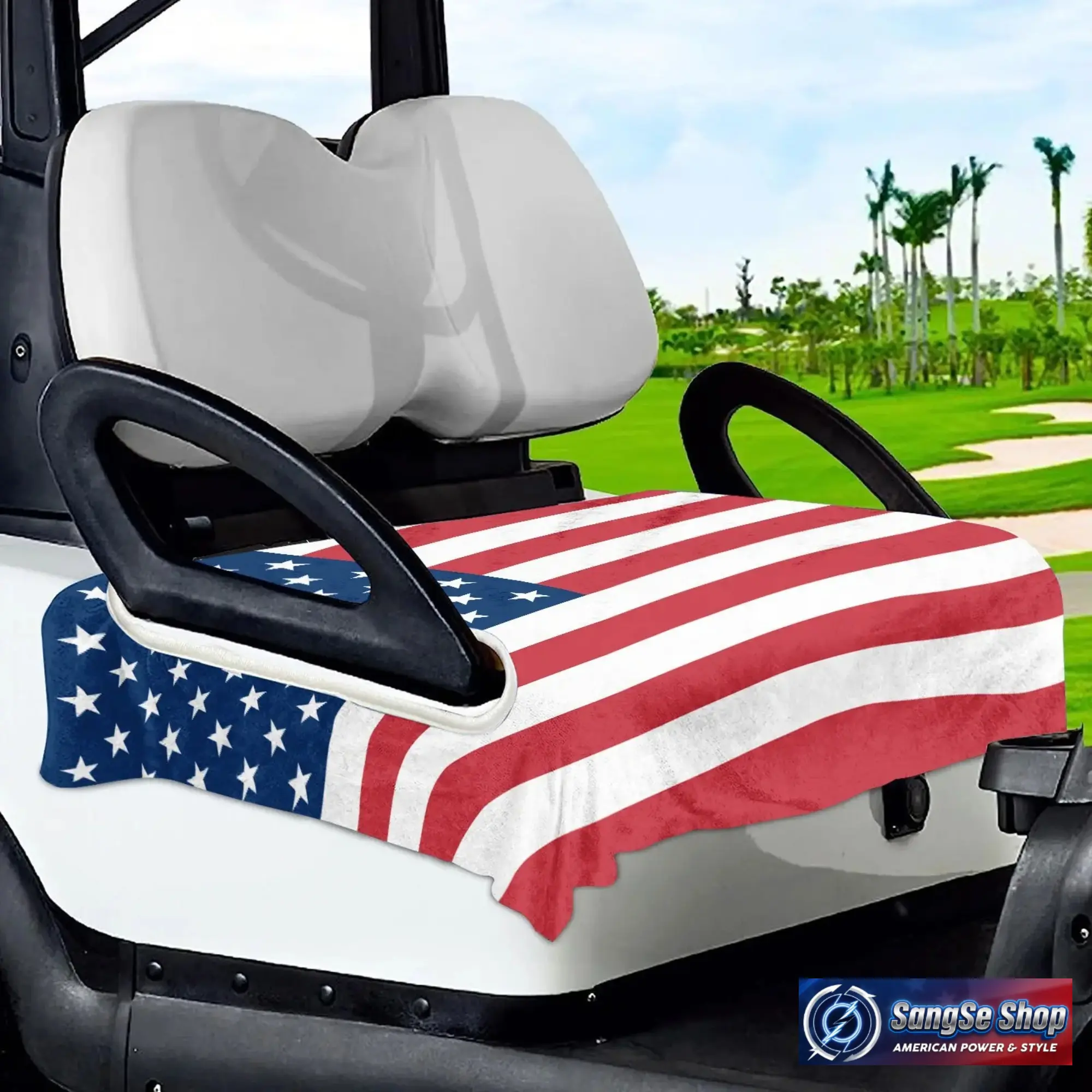 Golf Cart Seat Cover & Towel 2026 Trend Premium Dustproof Protective Sleeve Full Coverage Durable Seat Protector Fits Most Golf Carts and Sightseeing Vehicles Outdoor Golf Course Accessory Comfortable Seat Protection for Daily Use Travel and Recreation