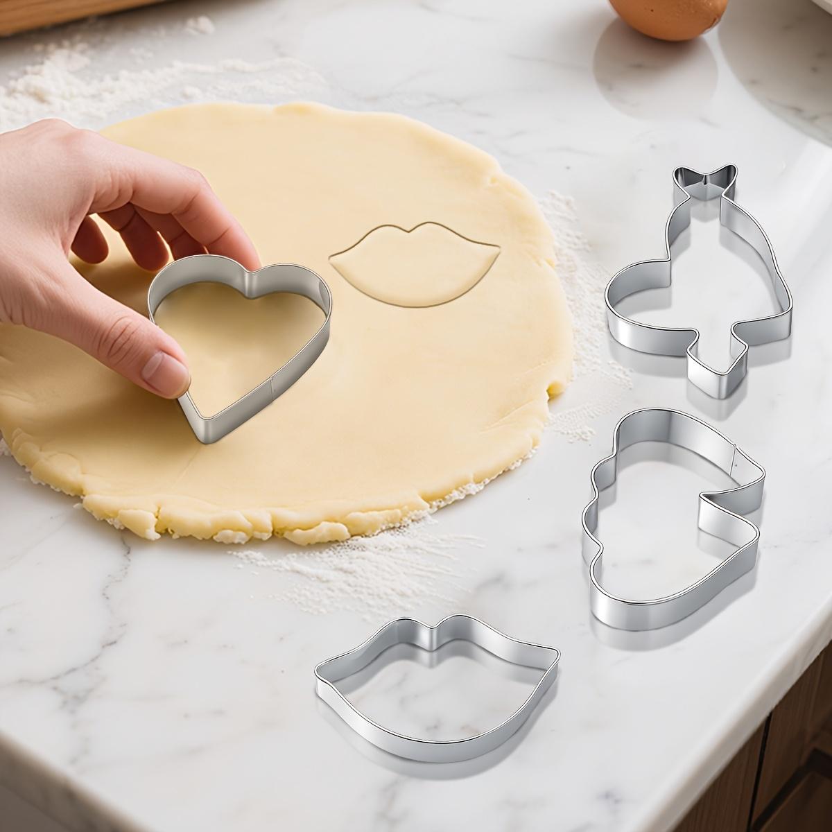 1/2/4pcs Stainless Steel Cookie Cutter Set - Cupid and Heart-Shaped Candy Molds, Cookie Cutters, Chocolate Cutters, Cake Decorating Molds, Baking Tools, Kitchen Gadgets, Christmas and Valentine's Day Cookie Mold Accessories, Essential Kitchenware