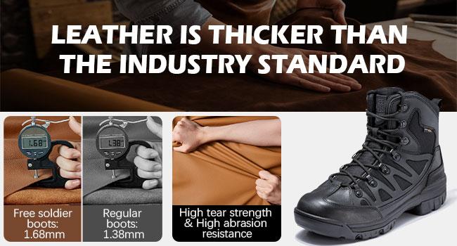 FREE SOLDIER Men's Waterproof Tactical Hiking Boots Military Work Boots Combat Boots