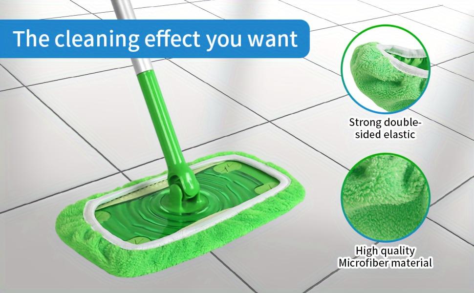 15-piece set of reusable microfiber mop pads, suitable for floor mops--dry cleaning cloth and wet mop cloth, suitable for household cleaning--washable wet mop pads, used for floor wiping (mop not included)