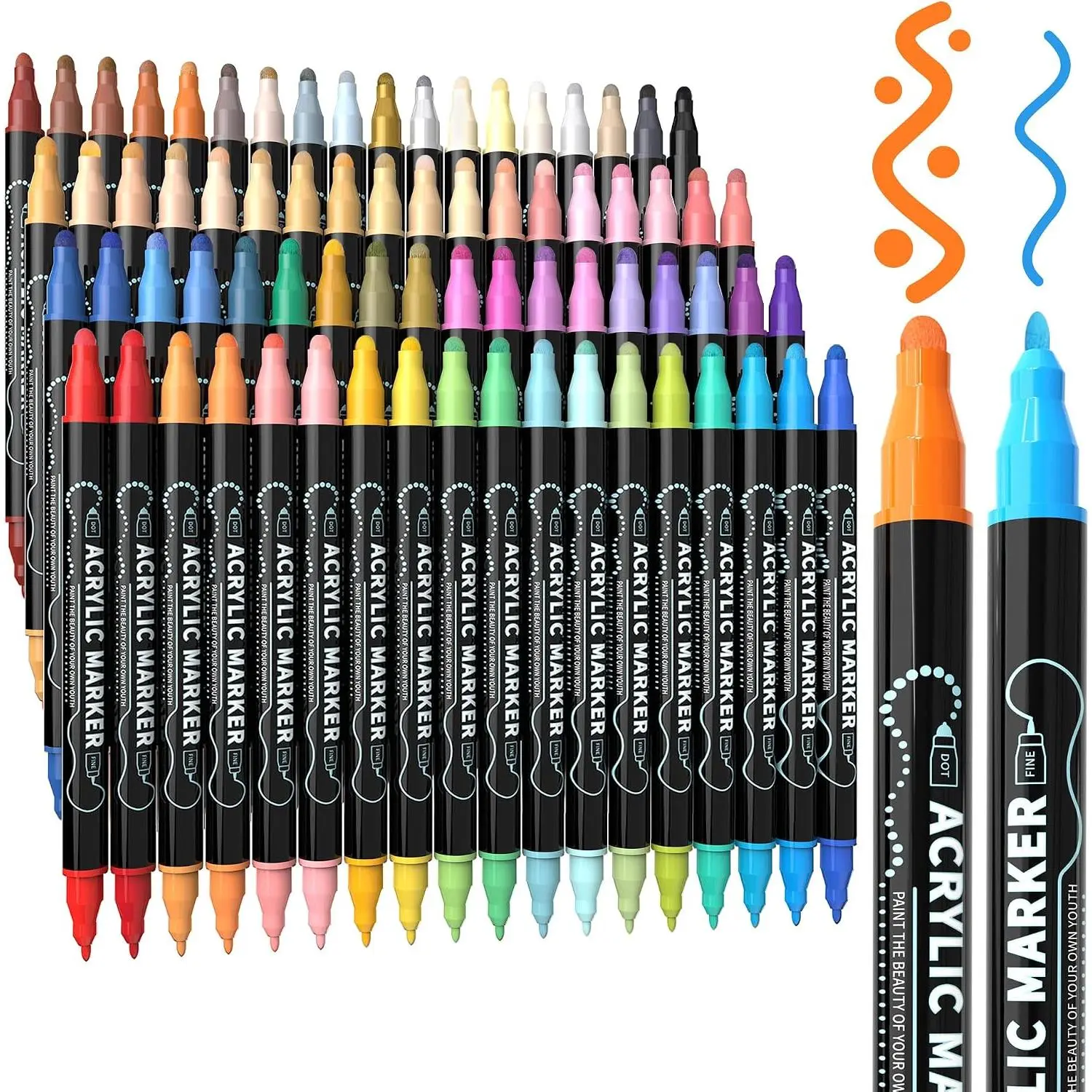 24 Colors Precision  Tip   Markers Pens - Dot & Fine