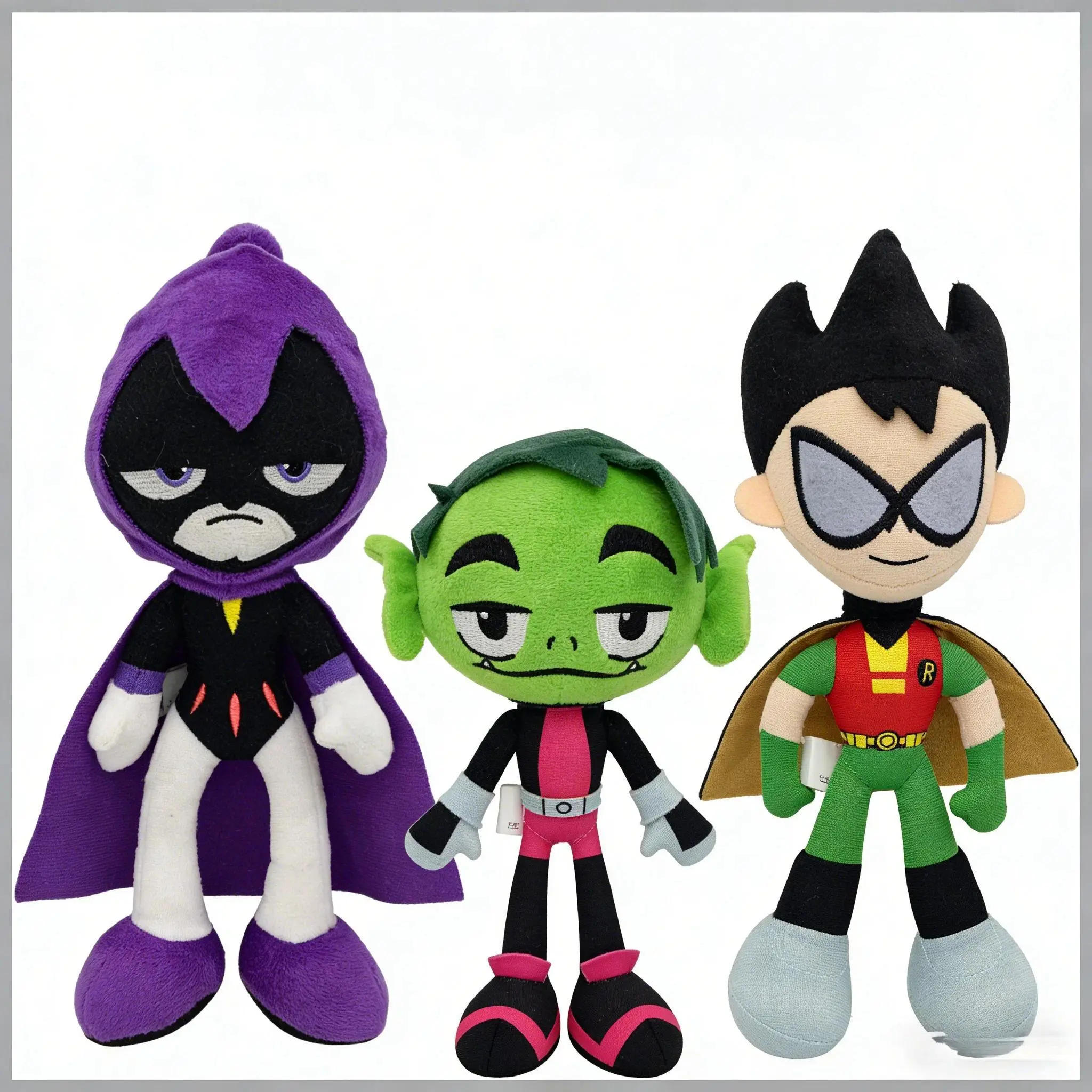 For Kids Birthday Gifts Cartoon Robin Stuffed Toy Anime Teen Titans Plush Dolls Raven Beast Boy Peluche Juguetes