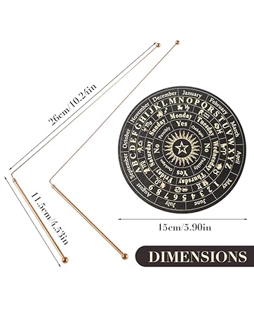 Copper Dowsing Rods - 2PCS Divining Rods+Dowsing Pendulum + Divination Mat- for Ghost Hunting Tools, Divining Water, Treasure, Buried Items Etc