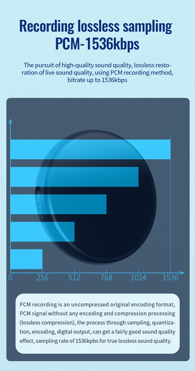 Magnetic Digital Voice Recorder + Voice Activated Recorder, Compact Audio Recorder, Audio Recording Device, Grabadora de Audio Digital Usb Wireless Portable Mini Headsets