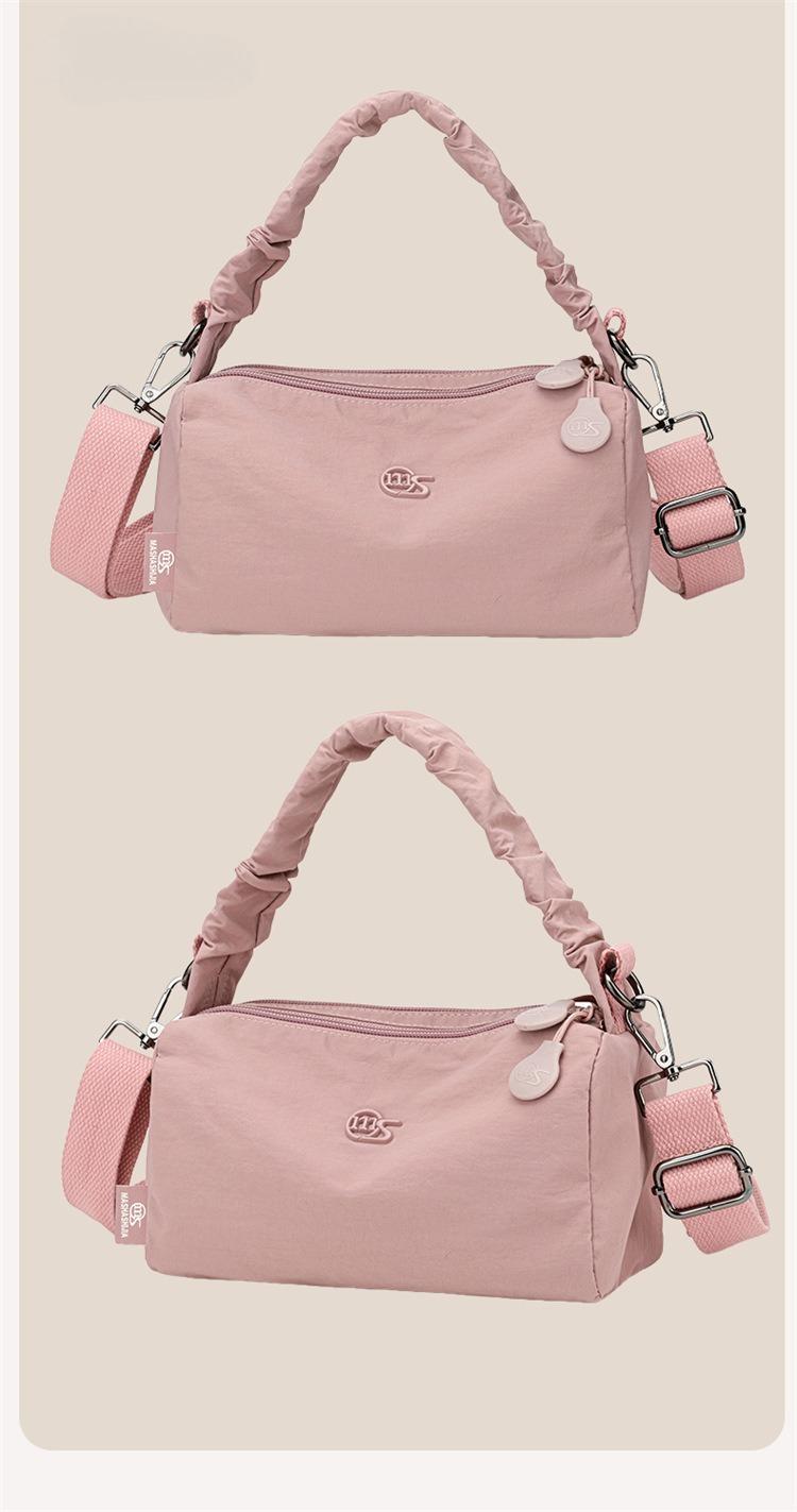 8118 Women's Nylon Portable Pillow Bag 2026 New Simple Shoulder Crossbody Bucket Bag