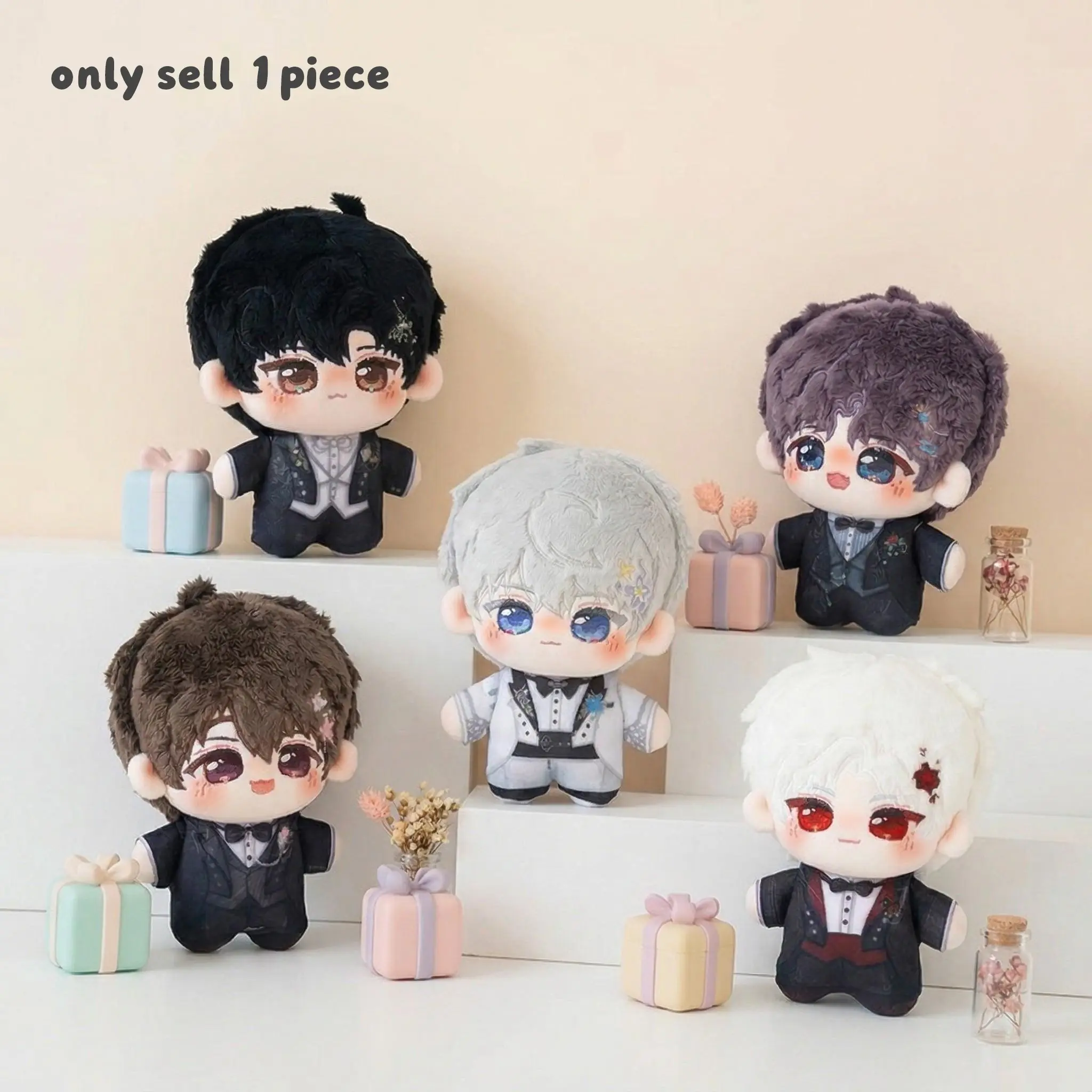 1pcs, Height 11cm/4.33in, Love and Deepspace Anime Plush Doll, Stuffed Animals, Soft Huggable, Soft Toy, Soft Cuddly Gift - Keychain Bag Car Charm, Desk Shelf Room Decor, Birthday Christmas Valentine Party Gift for Anime Fans Teens