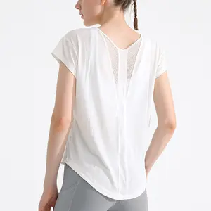New sports quick-drying T-shirt women's yoga clothes breathable fitness top loose and thin outdoor running short-sleeved blouse usa america texas western vintage summer beer tee