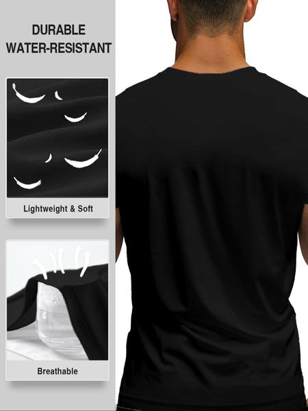 1/3pc Technology Waterproof Stain Oil-Resistant Lightweight T-Shirt, Men's Casual Versatile Shirt in Multiple Colors