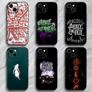 P-Pierce the V-Veil Post-Hardcore Band Phone Case, Emo Rock Music Fan Protective Cover Compatible with iPhone 11-17 Pro Max/Plus & Samsung Galaxy S23-S25