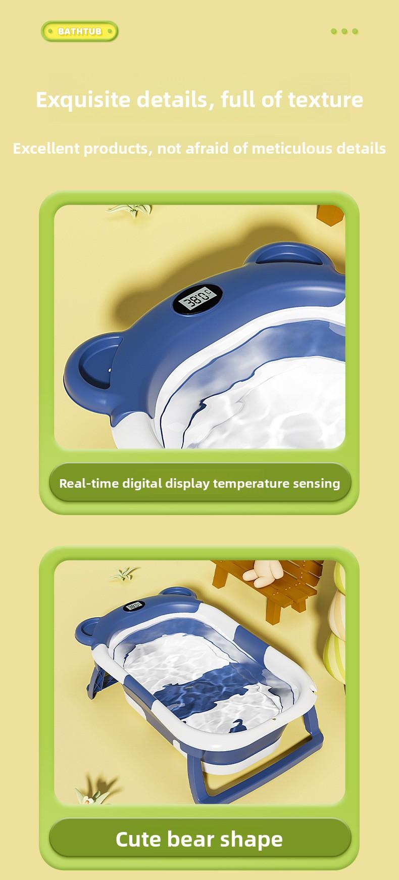 Must-Have Baby Essential!Collapsible Bath Tub for Sit & Lay Bathing