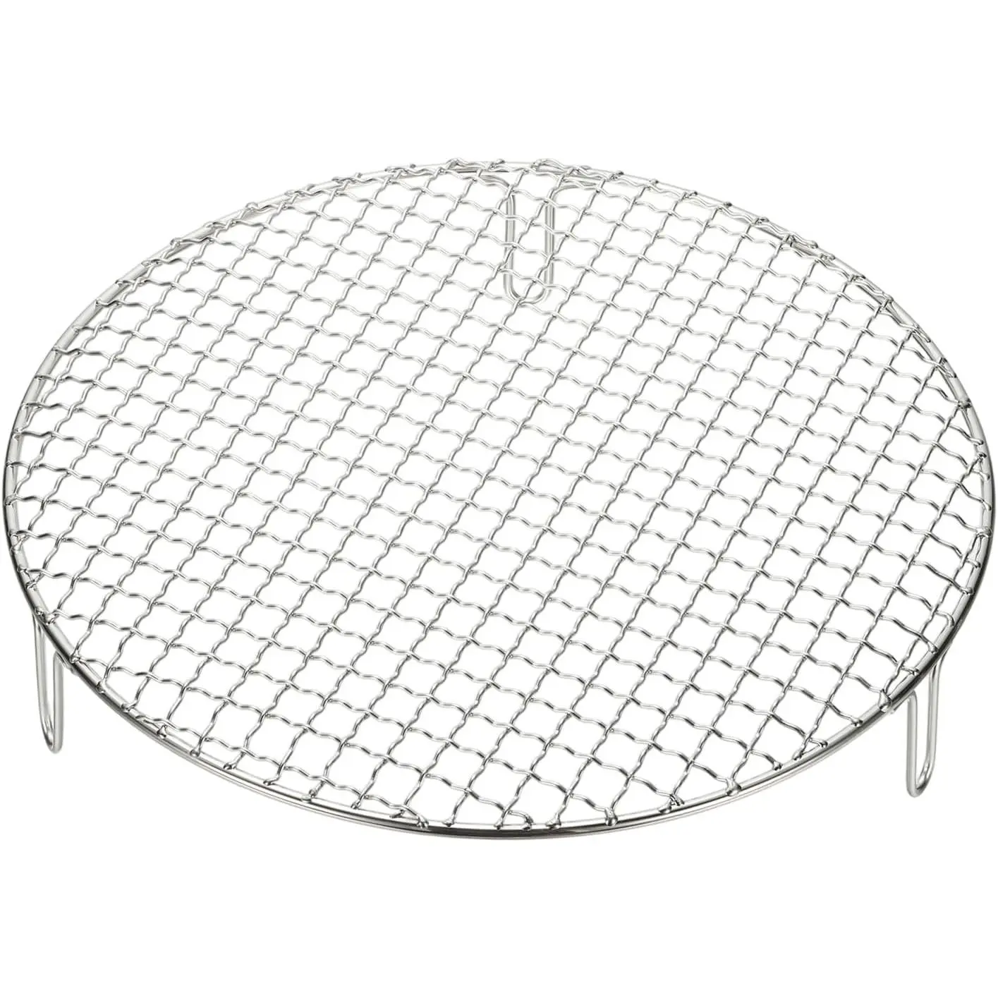 12 Inch Round Cooking Rack, Stainless Steel Canning Racks with Legs, Barbecue Mesh Grill for Baking Cooling Steaming Cookware
