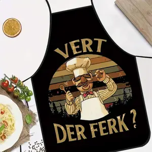 Der Ferk Swedish Chef Retro Apron with Unique Design and Fun Graphics, Ideal for Cooking and Baking Enthusiasts
