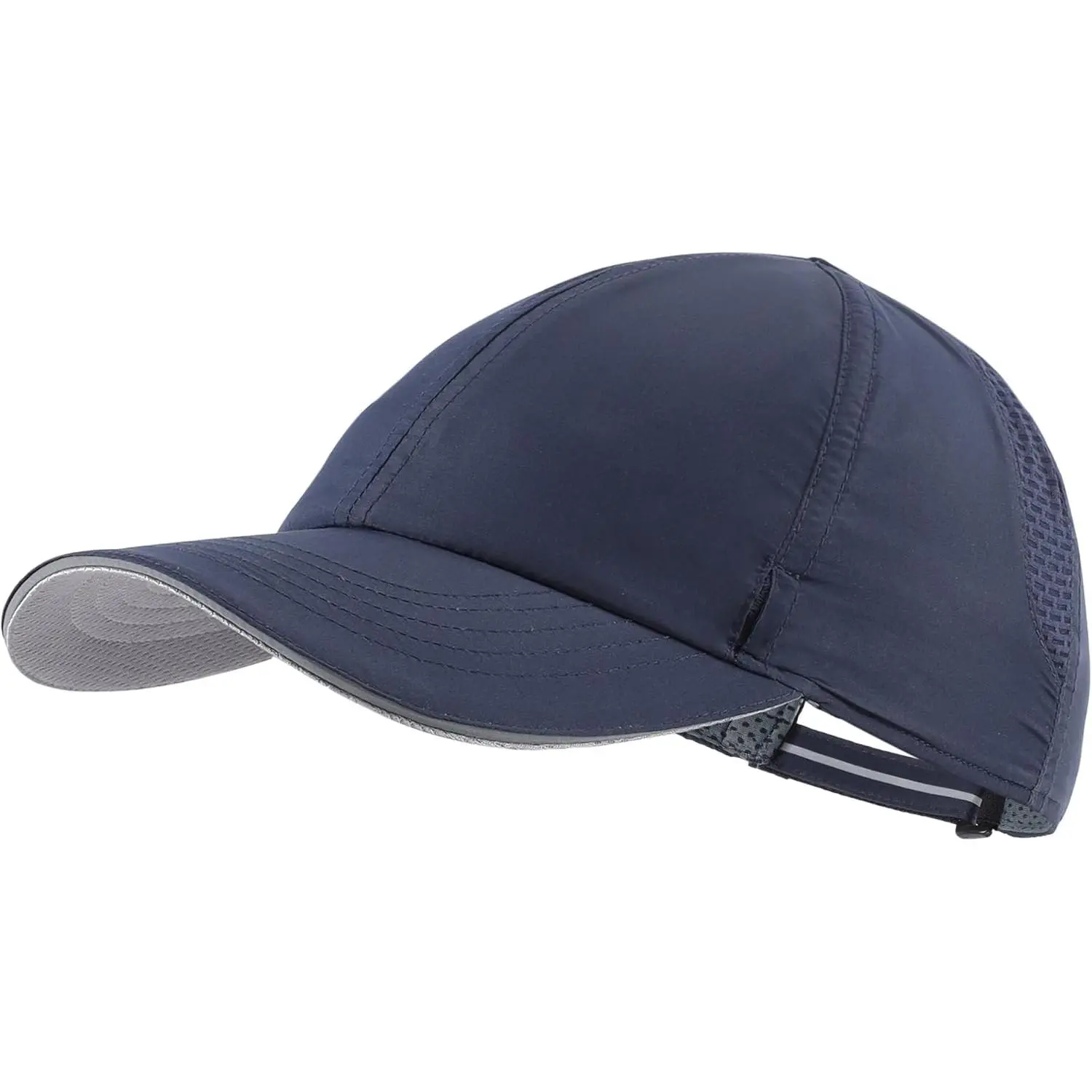 Mens Womens Quick Dry Performance Running Cap Lightweight Reflective Sports Hat UPF 50+ Outdoor Athletic Sun Cap