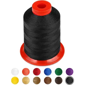 1000 Meters FIVEIZERO Extra Strong Upholstery Thread,Black Bonded Nylon Thread for Denim Leather,Craft,Machine,DIY and Home (1 Pack) CJ