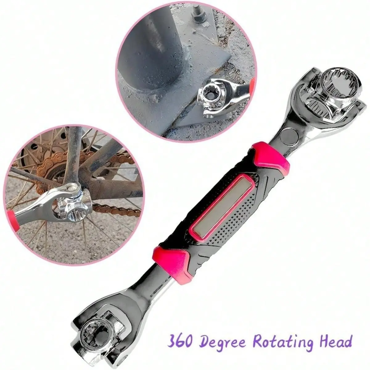 52-in-1 Metal Socket Wrench Multi-Tool Kit with 360° Rotating Head, Tools and Gadgets for Mechanics’ Car Repair & Home Garage Repair Work