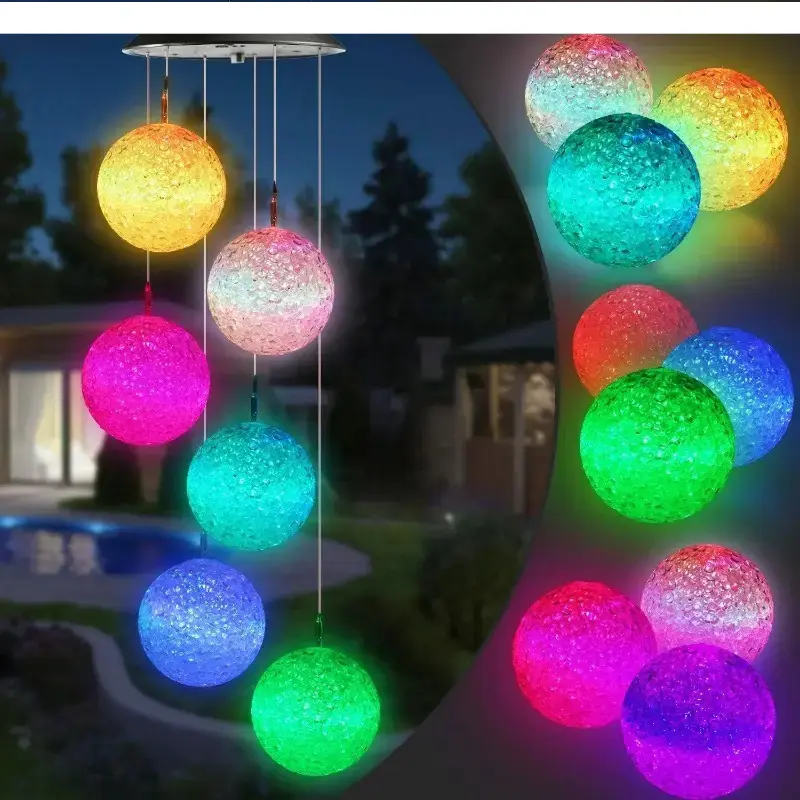 Solar LED Wind Chime, Color Changing Decor Hanging Light, Waterproof Outdoor Ornament, Heartfelt Mother’s Day Present for Mom & Grandma, Beautiful Illuminated Mobile for Garden, Yard, Patio, Window Decor & Holiday Party Ambiance