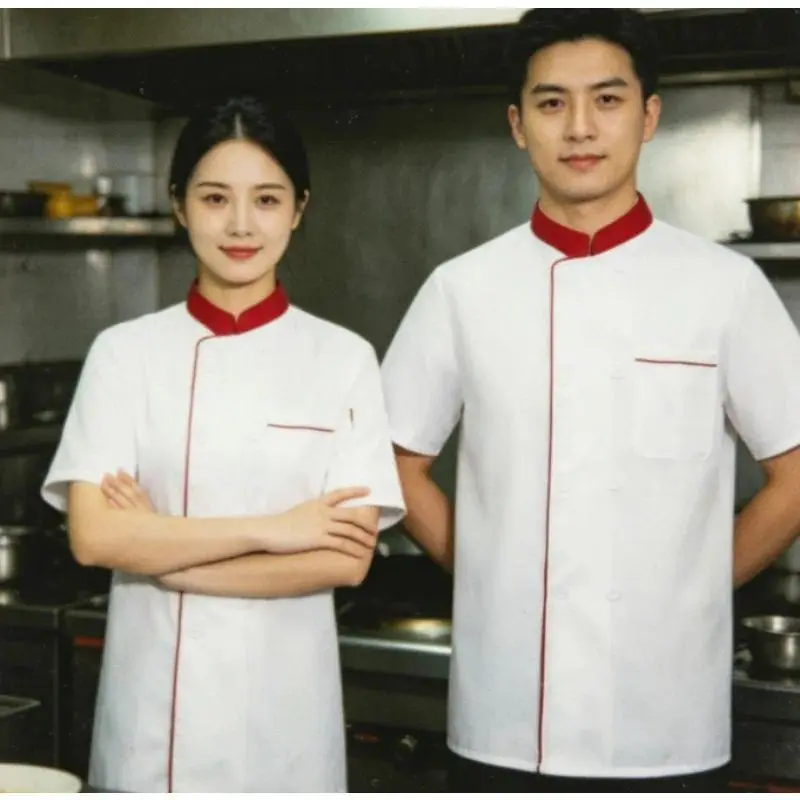 2026 Summer Chef Uniform  Stylish Lightweight Kitchen Coat for Bakers Soft & Comfortable  Ideal for Pastry Shop