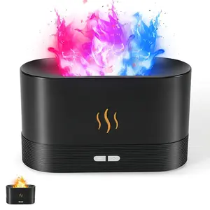 7-Color Flame Aroma Diffuser Humidifier - 180mL Essential Oil Diffuser with Auto Shut-Off | Silent Operation for Home, Office & Yoga Spaces