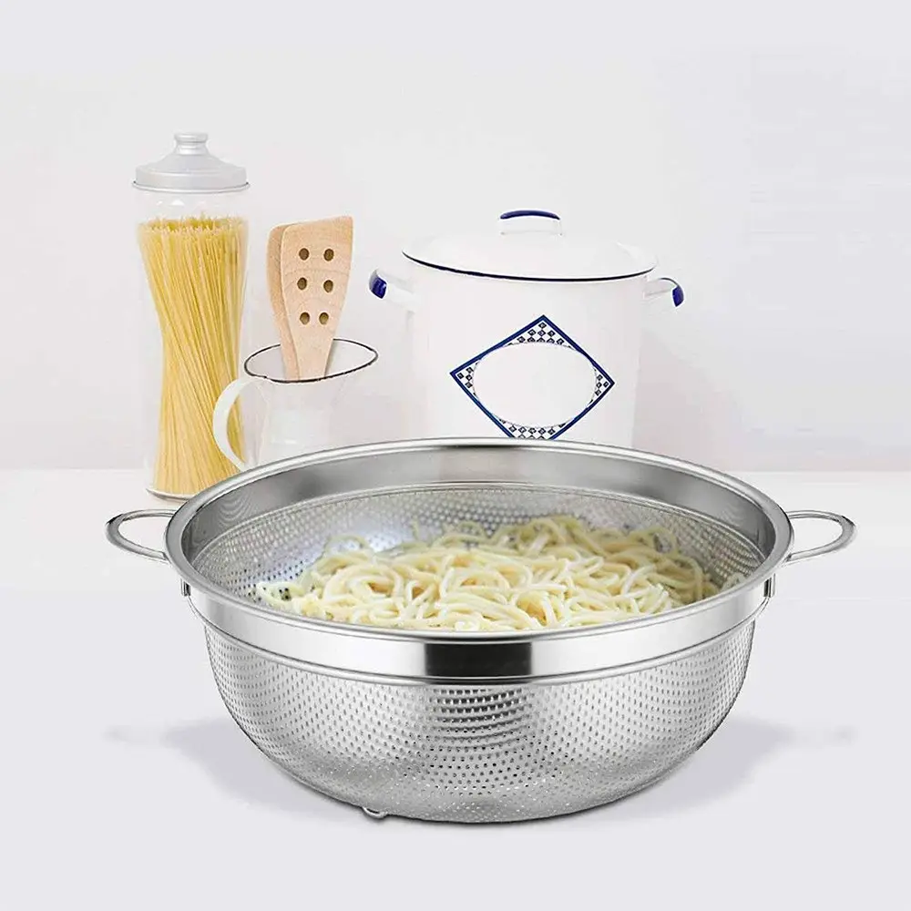 1pc Multi-Use Draining Basket, Round Fruit Basket, Rice Strainer, Vegetable Basket, Bathroom Storage & Organization Tool