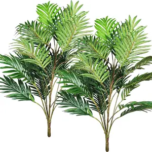 Artificial  Palm Leaves Green Greenery Tree Faux  Tropical Large Leaf for Party  Arrangement Wedding Decorations (2)