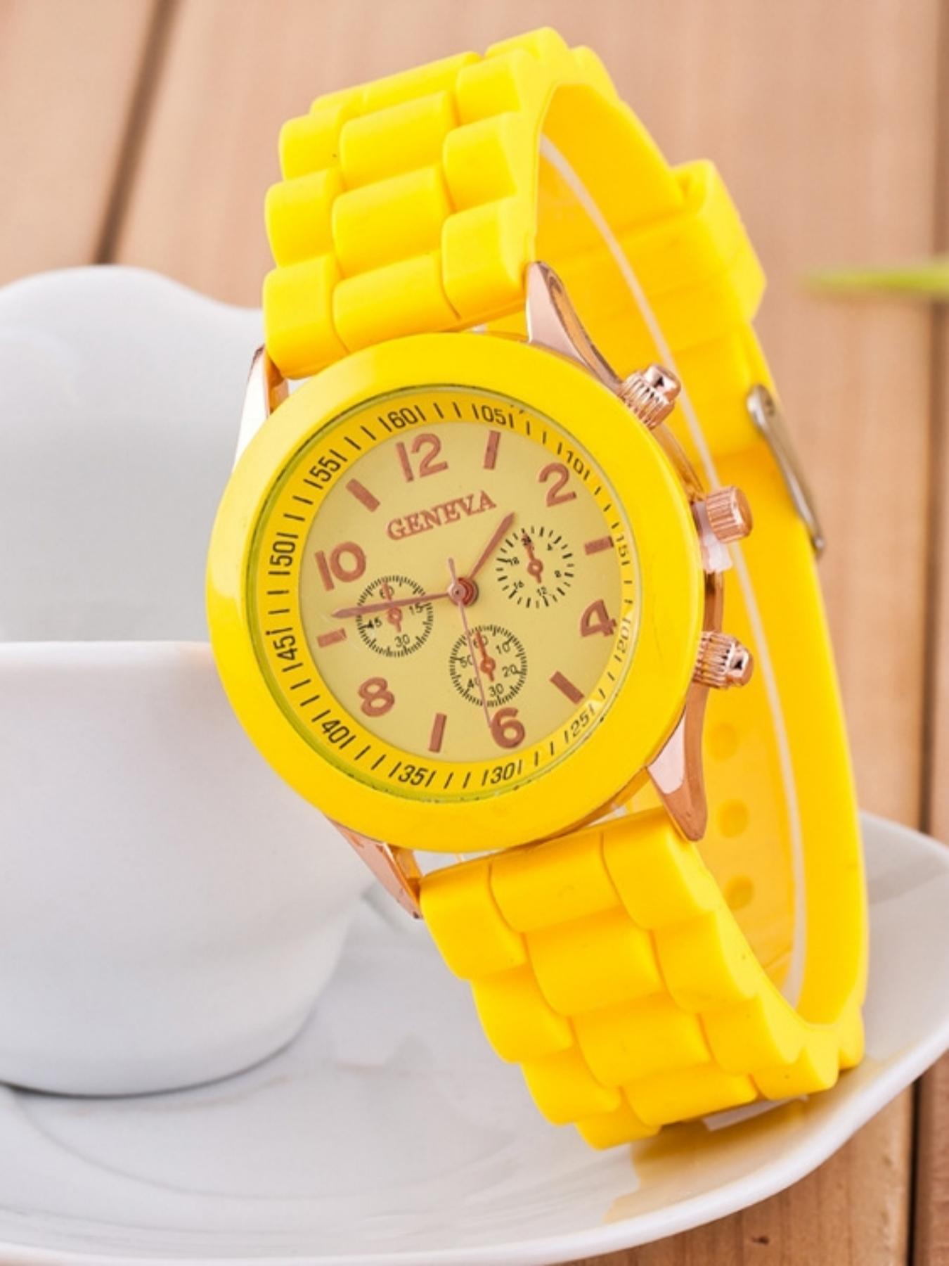Round Dial Analog Quartz Watch, Fashionable Watch Without Box