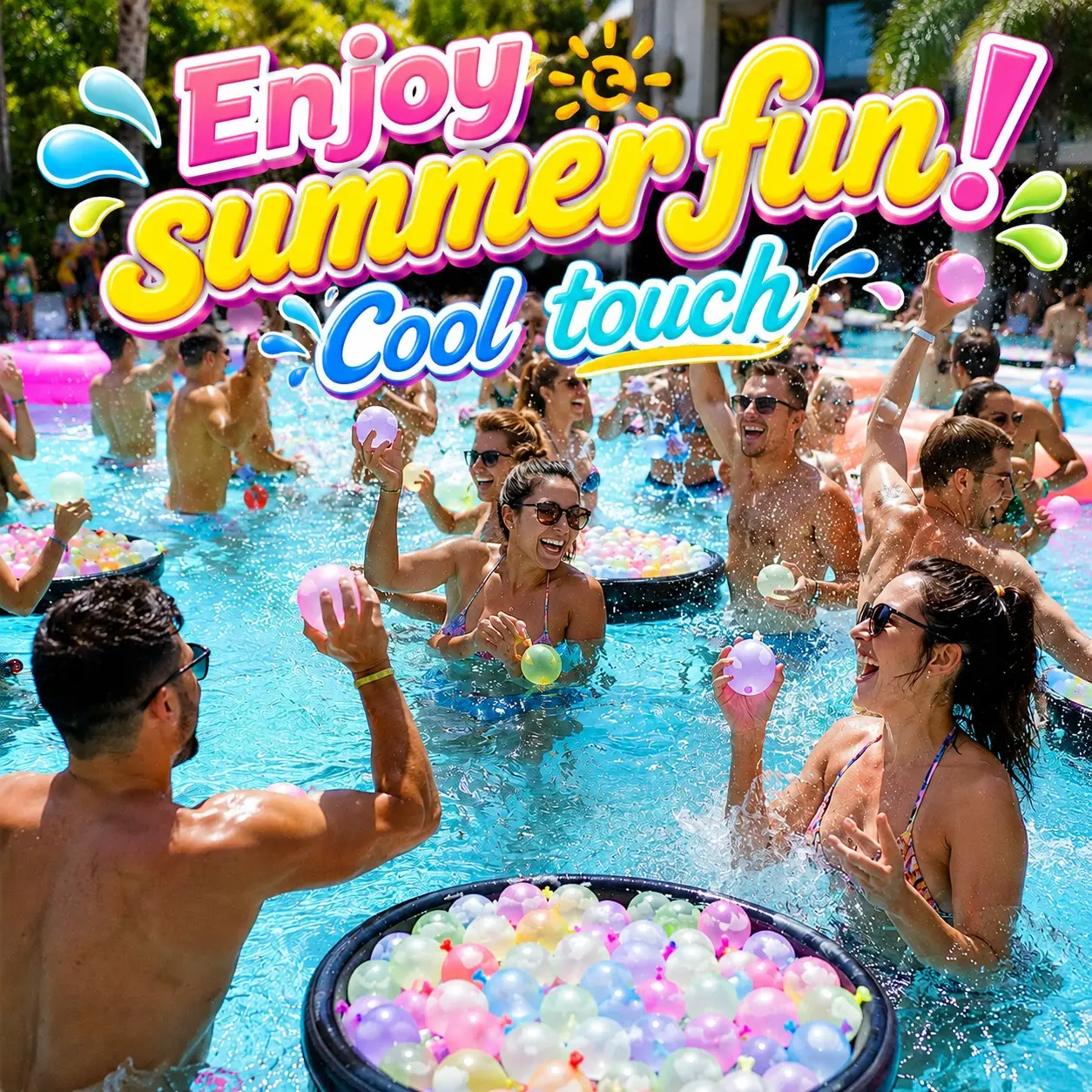 Self-Seal Water Balls Set, Quick Inflatable Pool Toys, Summer Outdoor Activities, Company Team Building, Kids & Adults Party Supplies