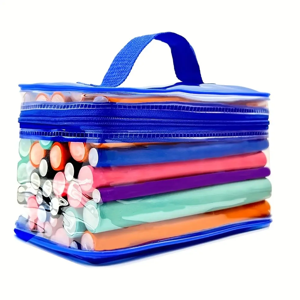42-Piece Elastic Hair Curlers Set, Random Colors, Flexible Twist Curler Kit, Foam Hot Rollers, Women's Gift, Perfect for Holidays