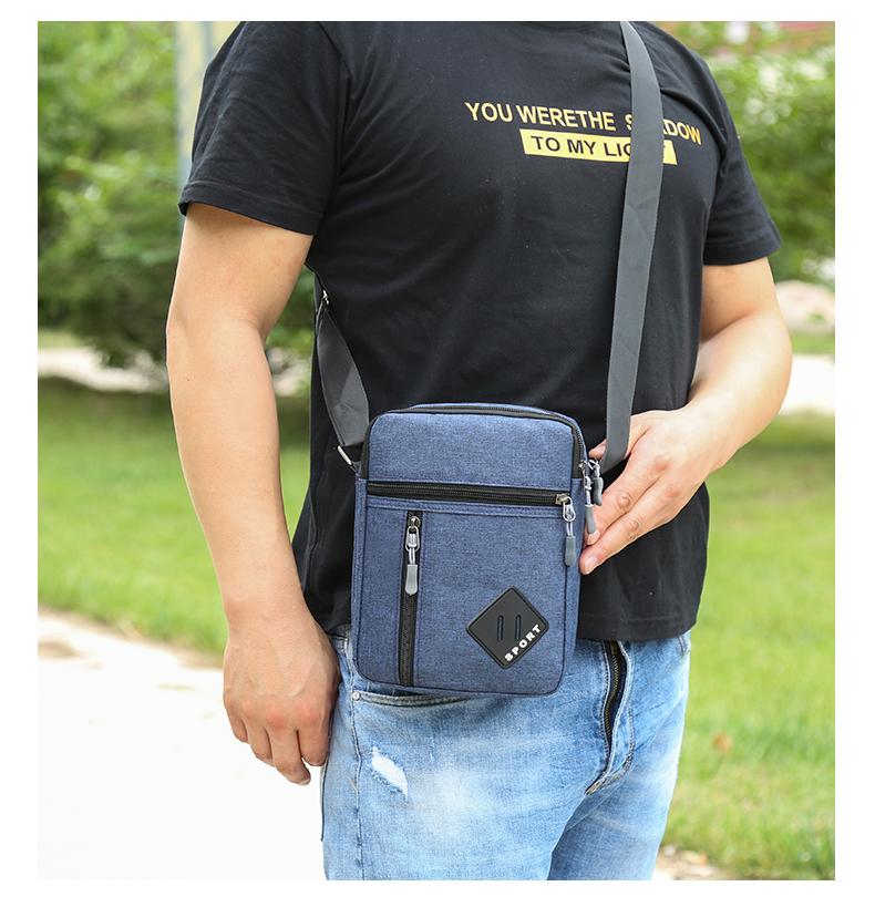 Casual Business Men Messenger Bag Version Simple Oxford Cloth Cross Body Shoulder Bag for Male Daily Use, Work, Travel Outdoors