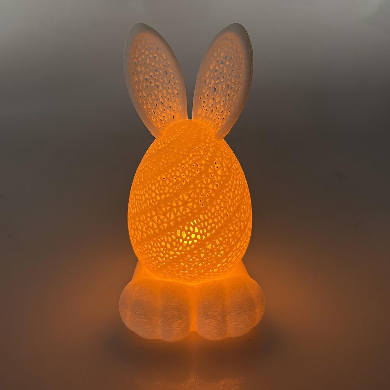 3D Printed LED Easter Hollow Rabbit Lamp, Festive Rabbit Party Decoration Ornament