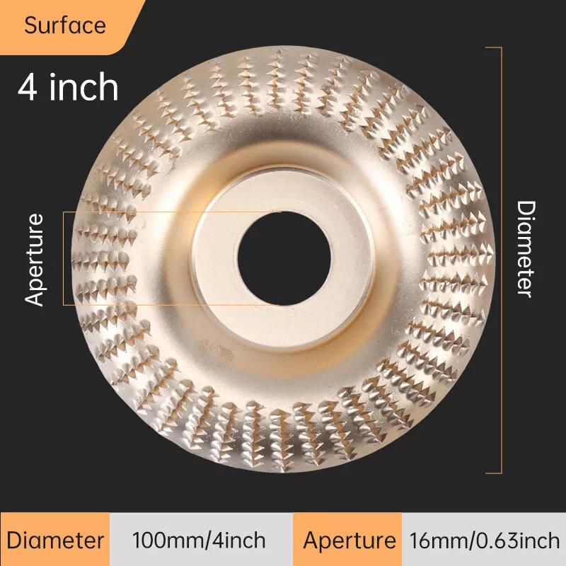 3PCS Grinding Wheel 4" Angle Grinder, Wood Carving Disc Tool for Sanding Polishing