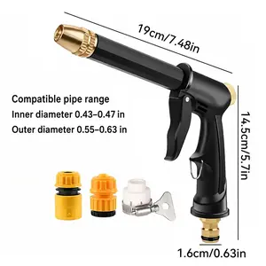 FathersDayGift| Adjustable Multi-Mode Garden Hose Nozzle, Portable High Pressure Water Sprayer, Multipurpose Tool for Car Washing Maintenance & Pet Outdoor Cleaning