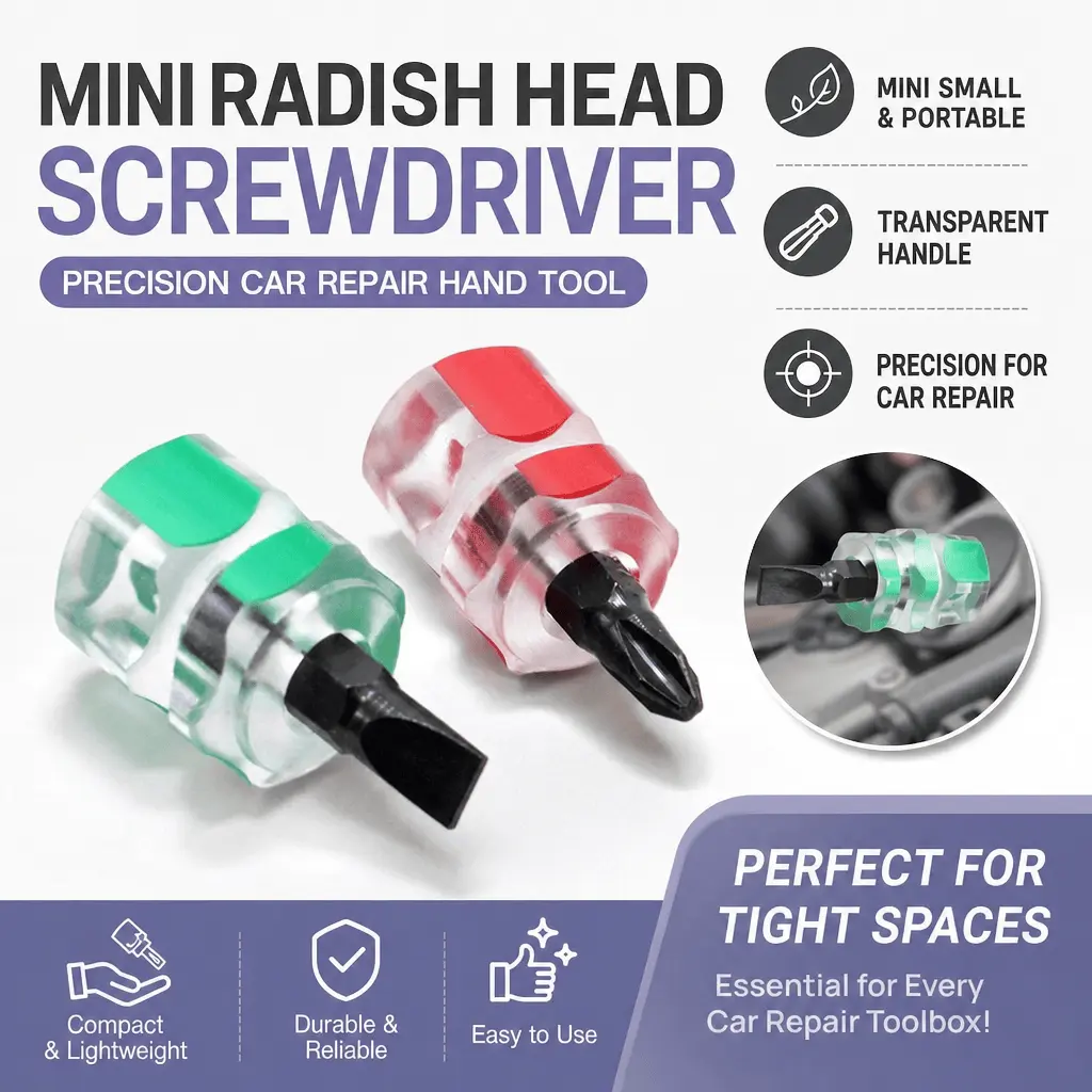 Mini Precision Screwdriver Set, Small Portable Phillips Screwdriver with Transparent Handle, Chromium Vanadium Steel Repair Tool for Car Maintenance, Electronics Repair and DIY Projects