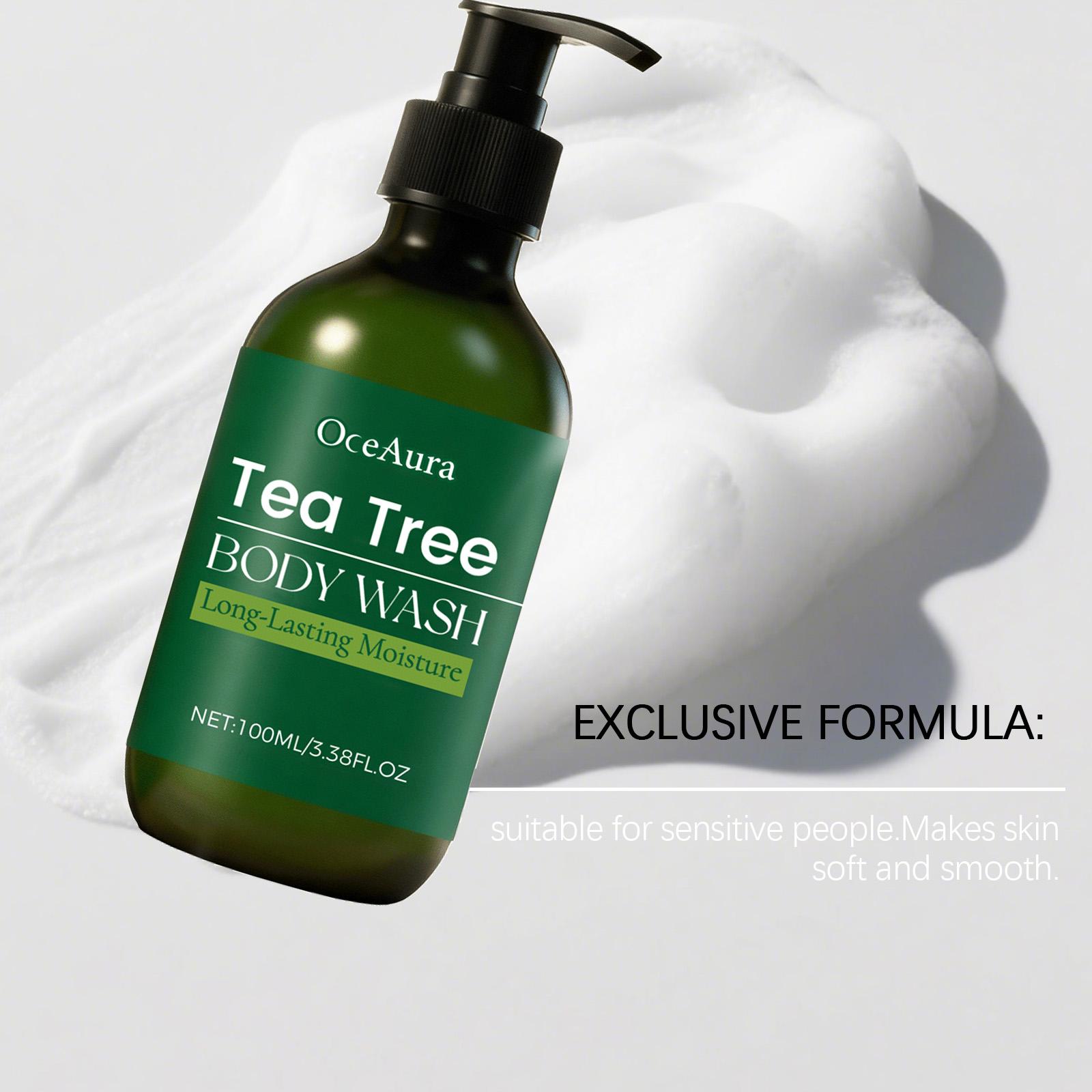 OceAura Tea Tree Refreshing Body Wash, Moisturizing and Nourishing, Refreshing and Moisturizing Rich Foam Daily Cleansing and Bath