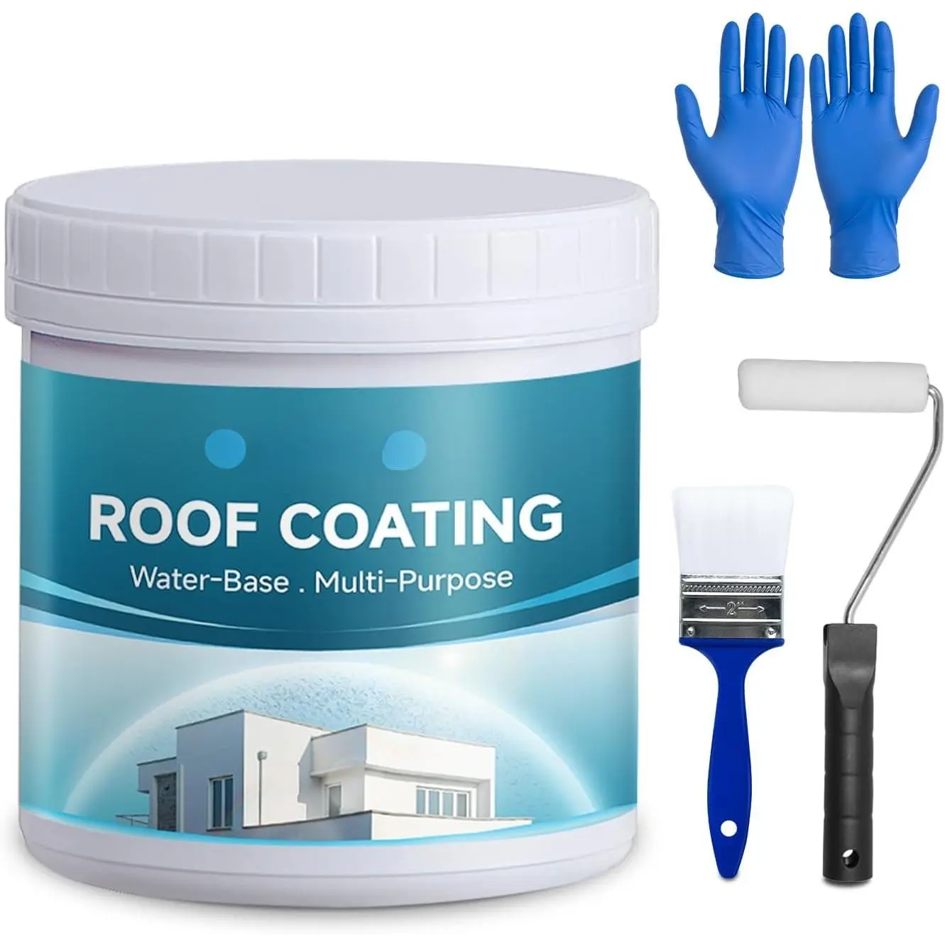 Roof Insulation Coating, White, 1KG/35Oz, Flexible White   Roof Coating, Reflective Finish Keeps Cool,  for RV