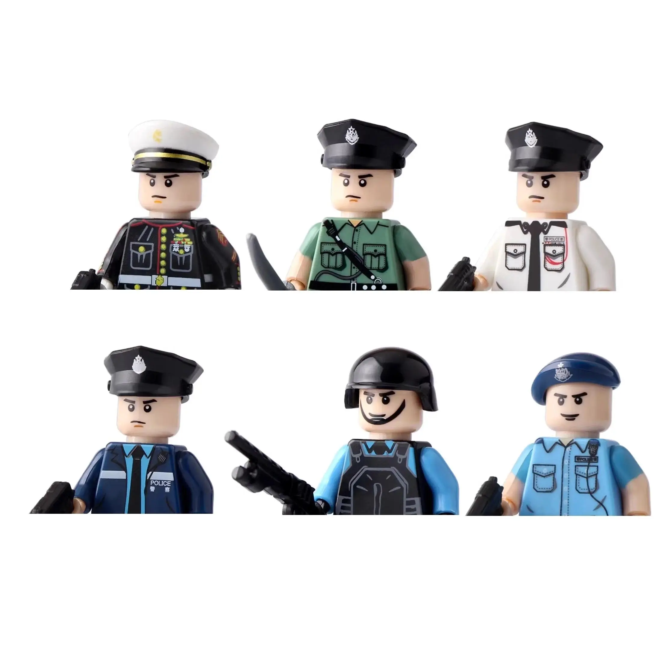 2026 new hot item Military Series Hong Kong Police Building Block Air Force SWAT Special Duties Unit Ground Forces Soldier Mini Action Figure Toys
