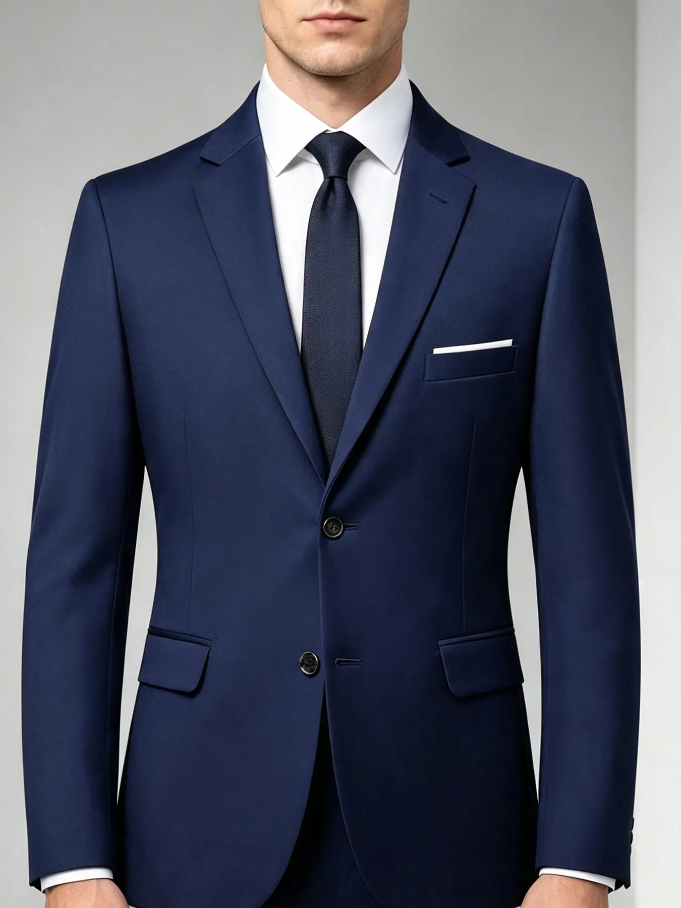 Men's Two-Button Solid Color Slim Fit Suit Jacket, Wrinkle-Resistant Business Formal Single Blazer, Office Party Wedding Casual Outerwear, Five Colors Available