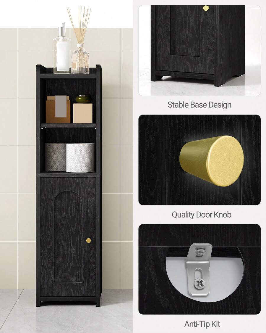 Bathroom Storage Cabinet, Corner Floor Cabinet With Doors And Adjustable Shelf, Narrow Toilet Paper Cabinet, Bathroom Organizer For Small Spaces, Room Decor Bathroom Storage Cabinet, Corner Floor Cabinet With Doors And Adjustable Shelf, Narrow Toilet Paper Cabinet, Bathroom Organizer For Small Spaces, Room Decor