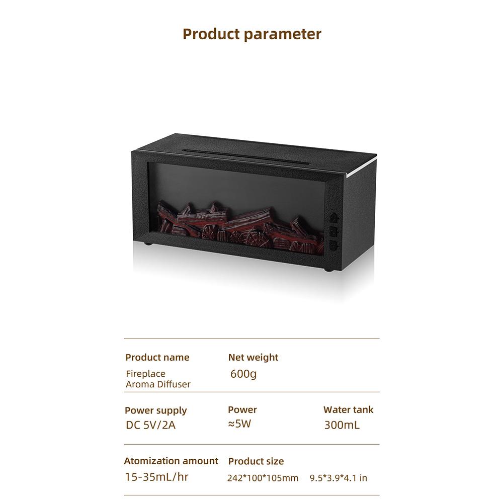 Mini Flame Essential Oil Diffuser Aromatherapy Machine Air Humidifier for Home Relaxation & Anxiety Relief USBCapacity 300ml with LED Lights & Advanced Ultrasonic Technology Eco-Friendly PP Material mist