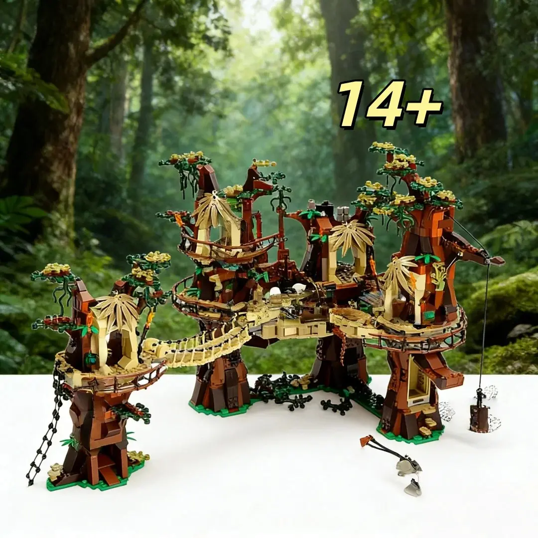 New 1990 Piece Ewok Village Building Block Model Toy Set, Creative Building Blocks, Educational Puzzle for Kids and Adults, Unisex Birthday Gift for Boys and Girls