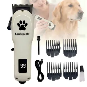 High-End Pet Grooming Clipper with Stainless Steel Blade, Customizable Logo, High-Speed Low Noise, LCD Display, Ideal for Dogs Cats Sheep Horses