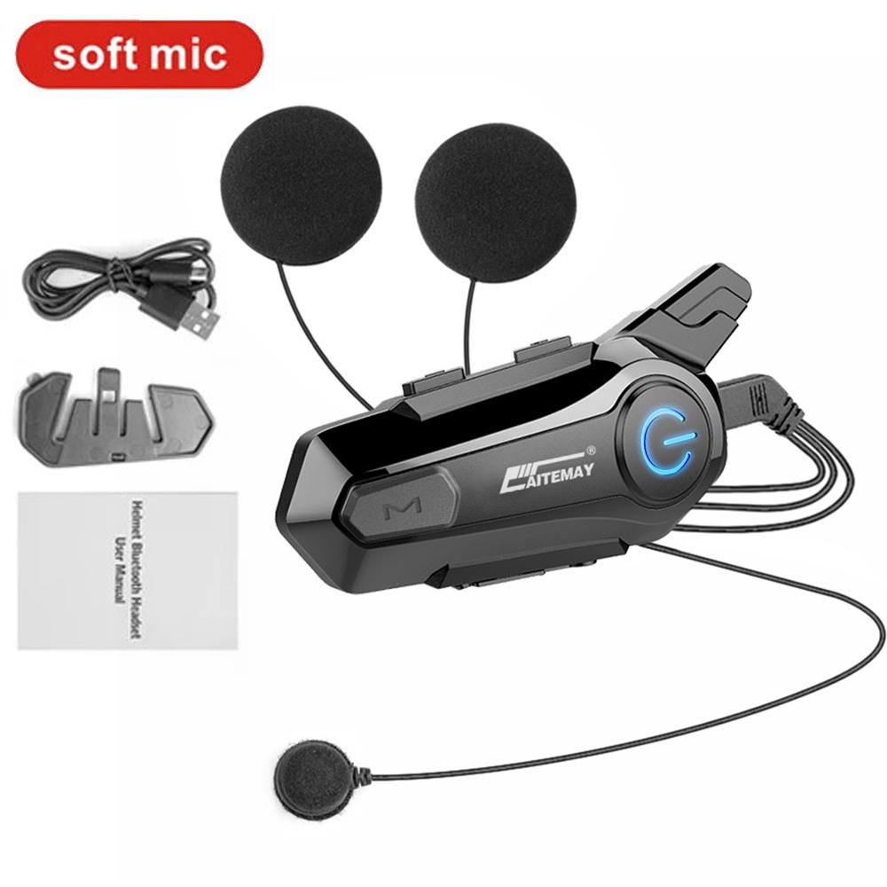 Bluetooth Headphone Motorcycle Helmet Intercom Headset 1000M For 2 Rider Intercomunicador Moto Wireless Interphone Handfree Call