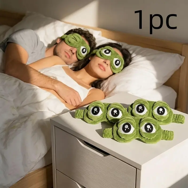 Cute Frog Nap Sleep Mask, Sleeping Eye Mask, Soft Comfortable Rest, Eye Protection Gear, Travel Essential, Portable Eye Mask, No Padding, Eye Care Products, Sleeping Masks