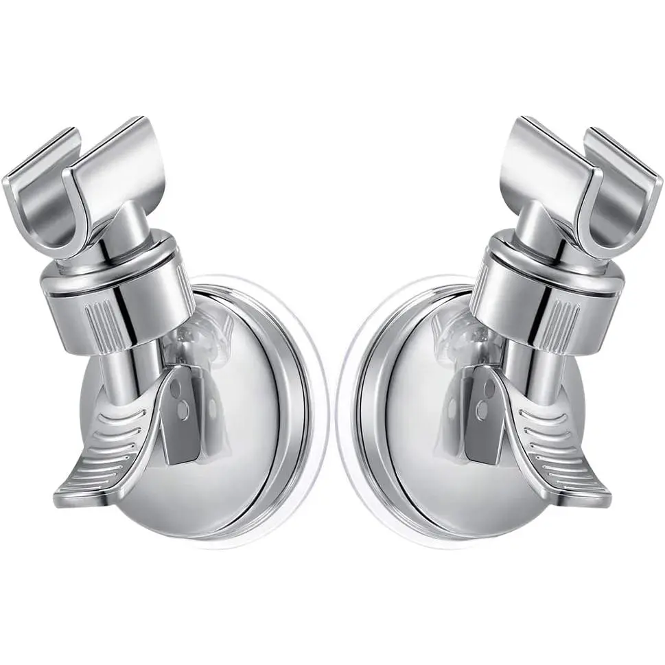 Shower  Holder Suction Cup Shower  Holder, 2 Pack | Adjustable Height Wall Mount Shower Wand Holder Bracket ABS, Removable Handheld Shower  Holder