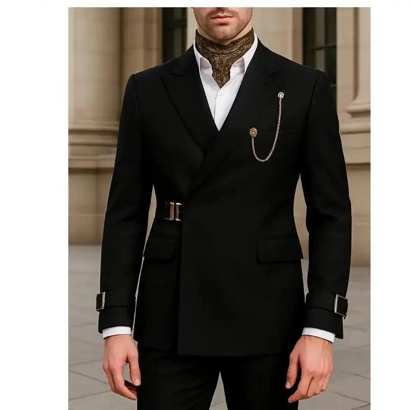 Men's Slim Two-Piece Suits, Wedding Suit, Casual Business Retro, Groom Outfits, Party Suits, Formal Occasions, Groom's Wedding Tuxedo, Vintage Suits
