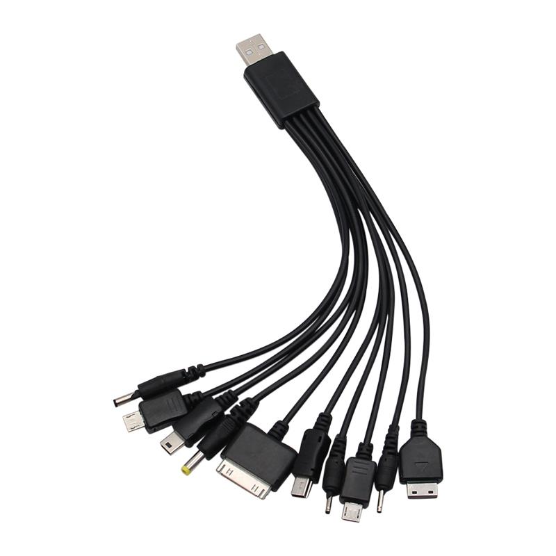 Universal USB To Multi Plug Cell Phone Charger Cable 10 to 1 USB Cable  Charger Cable