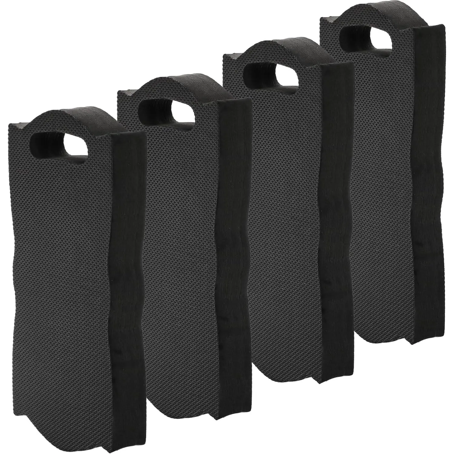4 Pack Thick Kneeling Pad, 15.7" L x 7" W x 1.5" Th Waterproof Garden Kneel Pads Cushion with Handle, Soft Foam Kneeler Mat for Work, Cleaning, Yoga, Praying, Bath, Exercise, Black